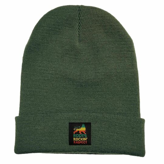 Zimná čiapka beanie Roots Rockin' Raspect | olivová