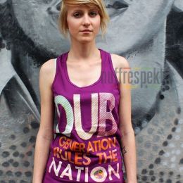 Dámske tielko fialovej - Dub Generation Rules The Nation - Nuff Respekt