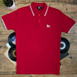 Tričko Polo Lion of Judah - Červeno/biele