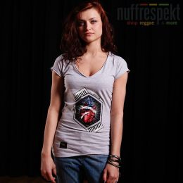 Top - Nuff Wear Heart tshirt 01713 - gray