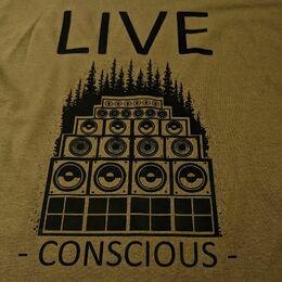 Tričko Live Conscious – olivove