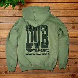 Mikina s potlačou na chrbte „Dub Wise No Compromise!“ / „Sound System Culture“